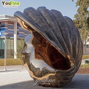 Escultura de Concha Marina de Bronce Personalizada para Decoración de Parques al Aire Libre, Estatua de Metal Moderna para Jardín - Product Image 5