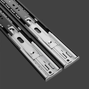 Thép không gỉ trượt ngăn kéo đường sắt thiết lập 3-mảnh màu đen trượt theo dõi cho tủ quần áo tủ tổ chức với chống trượt trượt - Product Image 5