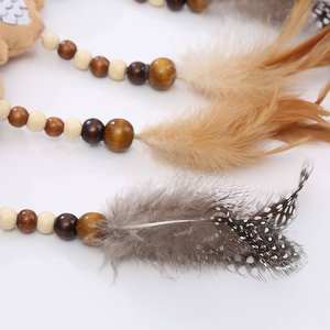 Juguete Interactivo Ecológico de Peluche para Gatos, Varita con Plumas Divertida para Gatos con Madera Natural - Product Image 6