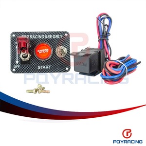 POYRACING Engine Start <b>Switch</b> <b>12V</b> 30A Relay With Button And Wires For Car Racing Use - Product Image 1
