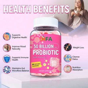 Produits de santé de haute qualité favorisant la détoxification : Gommes probiotiques 50 milliards de UFC avec pectine prébiotique - Product Image 5
