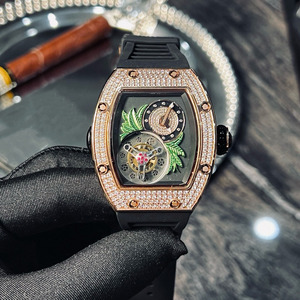 Montre mécanique 2025 de style boutique, cadran décoré de plantes vertes, résistante à la transpiration, élégante, chronographe précis - Product Image 4