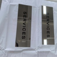 Letrero Metálico Personalizado Multiproceso, Espejo UV, Acero Inoxidable Pulido, Placa Grabada, Letrero para Tienda Interior/Exterior, Ecológico y Fácil de Instalar