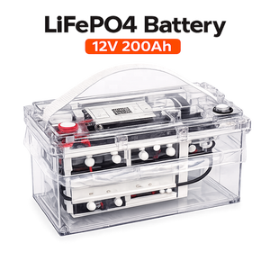 Batterie LiFePO4 12V 200Ah rechargeable avec BMS intelligent pour stockage d'énergie solaire - Prix de gros - Product Image 1
