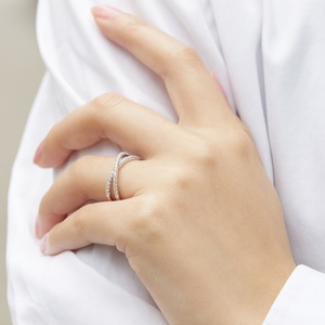 Jewelry Set X Shape Sterling Silver Set Prong Setting - Product Image 5