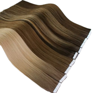 Estensioni di Capelli Veri Grezzi Cambogiani Tianci all'Ingrosso, Doppia Trama, con Nastro Adesivo, Prodotto di Bellezza per Donne, Stile Liscio - Product Image 4