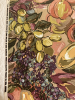 Tissu d'ameublement imprimé fruits tropicaux magnifiques, 22 x 52 pouces, couleurs riches, restant de tissu pour canapé, chaise, mobilier, décoration intérieure