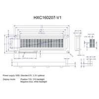 Layar LCD 16X2 dengan Panel Besar 14 Pin, Layar Karakter 2x16 1602 STN Mode Biru Negatif 5V /3V Antarmuka Paralel 4/8bit