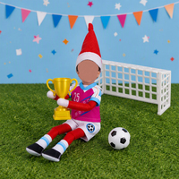 Ensemble de tenue de footballeur pour poupée elfe de Noël de 30 cm, comprenant maillot, short, chaussettes et trophée, accessoires pour poupée elfe