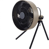 Ventilateur de camping extérieur sur trépied, 4 vitesses, mode brise, oscillation à 3 angles, inclinaison réglable à 90°, minuterie automatique, ventilateur portable