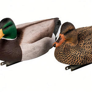 Señuelo flotante de pato mallard hembra realista con acabado engradado grueso y en relieve, quilla ancha, atrayente de aves acuáticas para estanques y jardines, decoración exterior - Product Image 2