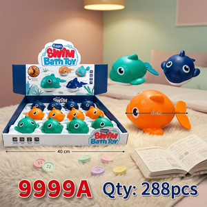 Jouet de bain flottant en silicone souple en forme de baleine, dauphin, poisson pour bébés, tout-petits, unisexe - Product Image 4