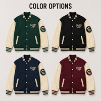 Veste de baseball bomber universitaire personnalisée pour homme, en cuir, avec broderie chenille de haute qualité, fabriquée par un fabricant OEM.