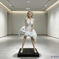 Patung Marilyn Monroe Ukuran Asli 165cm dari Fiberglass Desain Eropa Pahatan Tangan Figur Resin Harga Pabrik