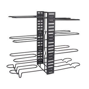 Pot Rack Organizer With 3 DIY Methods Black Metal Kitchen 8+ Pots Holder Height And Position Are Adjustable Cabinet Pot Lid