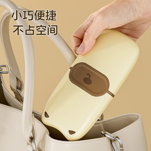 Cute <b>Cleaning</b> Spatula With Replaceable Blade For Pet Waste Removal Portable ABS Material White Yellow Pink - Product Image 3