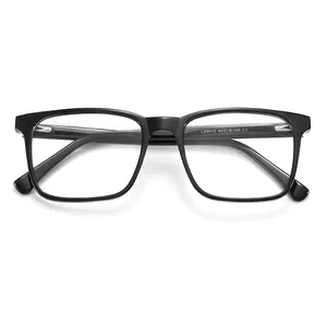 Latest Designer New Vintage Black Square Eyeglass Frame Acetate Optical Eyeglass Eye Glasses Frames For Man