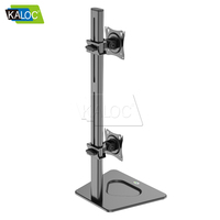 Support double moniteur KALOC Factory DZ200-T, réglable en hauteur, 17-32 pouces, pour double écran, support VESA, bras de fixation pour écran PC