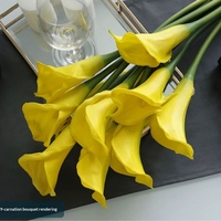TKING Hersteller PU Calla-Lilien Künstliche Blumen Realistische Haptik Hochzeits-Brautsträuße Heim- und Außendekoration Fotografie