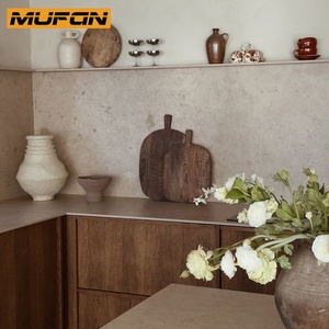 Japandi walnut tự nhiên Veneer tủ với đảo tùy chỉnh đồ nội thất thiết lập gỗ rắn wabi Sabi phong cách tủ bếp thiết kế - Product Image 4