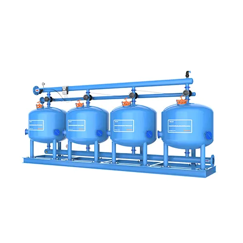 48 inch 4 Units Single Chamber Carbon Steel Sand Filtration Tanks Sand Media Filter for Drip Irrigation Water Treatment System