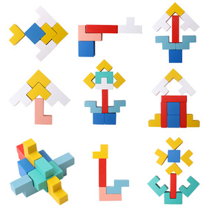 Frühe Bildung für <span class=keywords><strong>Tetris</strong></span> <span class=keywords><strong>Puzzle</strong></span> Toy Multifunktion ale DIY Cartoons Baustein Spiel für Kinder Hand-on Brain Übung gemacht - Product Image 5