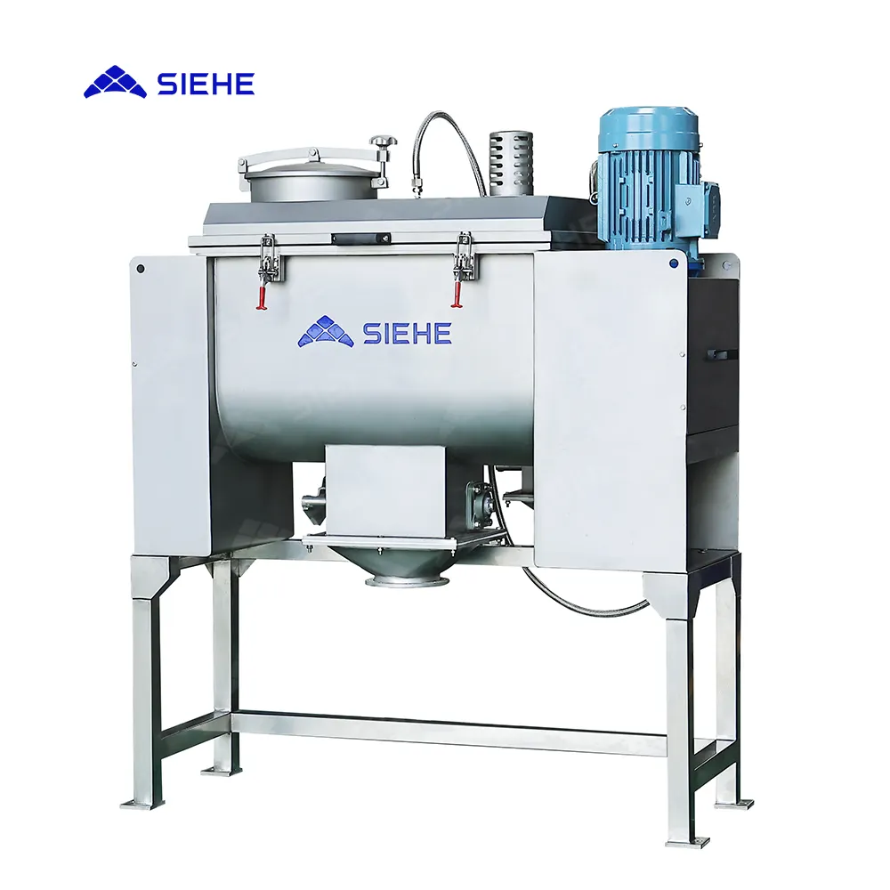 SIEHE mesin pencampur bubuk, Mixer pita pupuk Stainless Steel pakan hewan horisontal