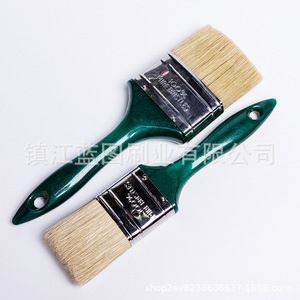 Brocha Plana para Pintar, Cerdas de Cerdo, Mango de Plástico Verde Esmeralda, 15-24mm, Origen Zhenjiang LT200CP, para Uso en Pintura - Product Image 3