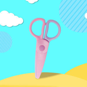 Ciseaux pour enfants, petits, 12.3cm, lame droite, en plastique ABS, pour outils de coupe de papier artisanal pour la maternelle - Product Image 1