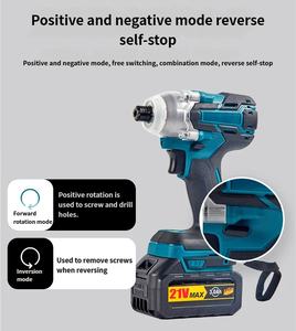 Batterie au Lithium Rechargeable 21V Clé à Chocs Sans Fil Multifonctionnelle Portable Industrielle DIY Grade Électrique Brushless 1/2" - Product Image 5