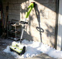 Souffleuse à neige électrique sans fil légère et pliable, prête à l'emploi en un instant, petite et portable