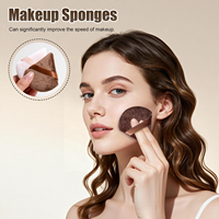 BS-MALL maquillage pinceau poudre bouffée ensemble professionnel Premium synthétique fond de teint poudre Blush visage maquillage brosse poudre bouffée ensemble