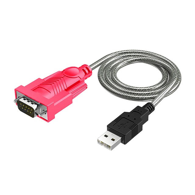 USB 2.0 to RS232 DB9 9-Pin Adapter Cable with Braid Shielding PVC Jacket 3A Fast Charging for Printer & Computer