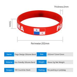 Pulsera Deportiva Promocional de Silicona con Diseño de Bandera Nacional, Brazalete para Equipos Nacionales - Product Image 3