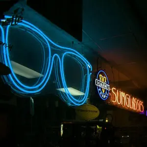 Eyewear Shop decoration lighting glasses led neon sign light for store advertising