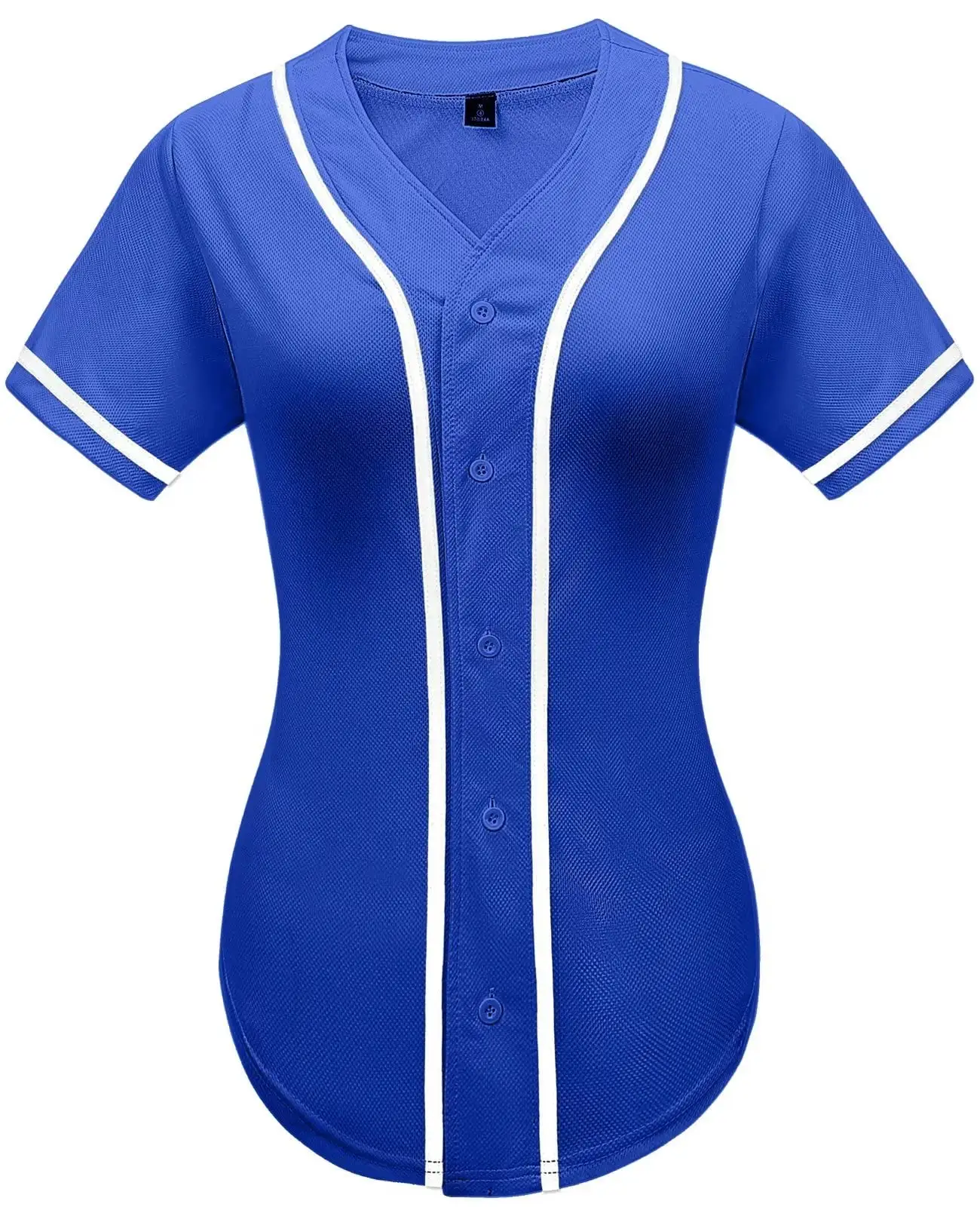 高品質レディース野球ジャージーボタンダウンプレーンTシャツヒップホップソフトボールスポーツアクティブTシャツ