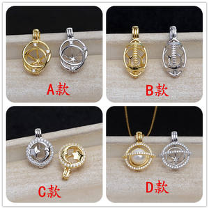 Componente de Joyería, Soporte para Colgante de Cuentas de 8mm y 6mm, No Poroso, de Plata S925, para Manualidades, Modelo 5083 - Product Image 2