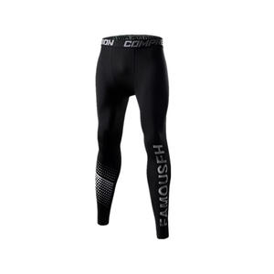 Ensemble de sport imprimé personnalisé OEM pour hommes - Haut de compression à manches longues et pantalon à séchage rapide pour l'entraînement de basketball (vente en gros) - Product Image 4