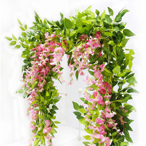 Artificial Wisteria Vines Pink Silk 100cm-200cm Home Decor <b>Wedding</b> <b>Arch</b> - Product Image 1