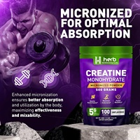 ODM/OEM Creatina Vegana Natural en Polvo Instantáneo Sin Azúcar, Suplemento Pre-Entrenamiento, 5g por Porción, 120 Unidades, para Adultos, Gimnasio, Fitness