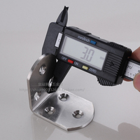 Connecteur d'angle triangulaire en acier inoxydable épaissi à 90 degrés pour fixation de meubles, tables et chaises
