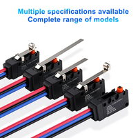 Micro-interrupteur étanche WZ100A06-W2, avec fil de connexion, interrupteur de fin de course à action rapide étanche IP67, 5A, plusieurs modèles disponibles