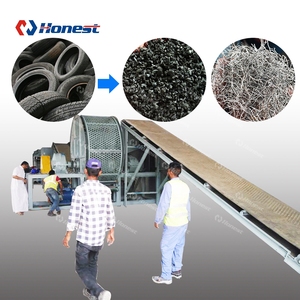 خط إنتاج آلي بالكامل لإعادة تدوير إطارات السيارات والشاحنات، مصنع تقطيع المطاط الصناعي المستعمل - Product Image 5