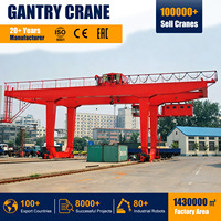 Kran Gantry Girder Ganda Tipe U yang Dipasang di Rel untuk Konstruksi Kereta Bawah Tanah 20 Ton 30 Ton 50 Ton dengan Troli Winch
