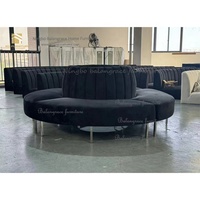 Hochwertiges Samt Stoff Lobby Sofa Event Hochzeit Runds ofa