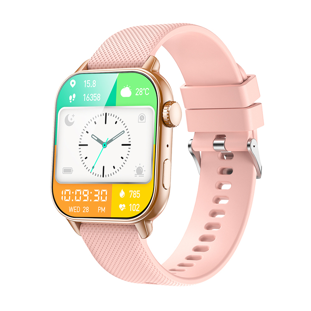 2024 Men Women Fashion Smartwatch 1.85" Amoled Ip68 Waterproof Bt Calling Fitness Activity Tracker Multi-Sport Modes Smart Watch