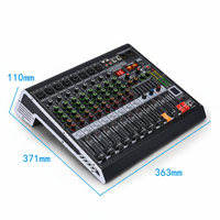Console de mixage audio professionnelle SIVG MC-8, 8 canaux, 16 effets DSP, contrôleur DJ/console de mixage audio pour petits spectacles, streaming en direct, karaoké