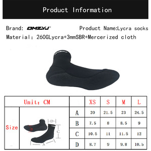 Vendita calda Neoprene 3 millimetri sbr Lycra nuoto calzini anti-skid anti-pugnalata nero spiaggia immersione calzini per <span class=keywords><strong>Subacquea</strong></span> Sport - Product Image 4