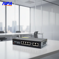 Commutateur PoE 6 ports 10/100 Mbps ANPA AP-1024MN OEM/ODM avec AI Watchdog, QoS et empilable pour systèmes de vidéosurveillance