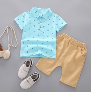 Ensemble de 2 pièces pour bébé garçon, col polo, imprimé cartoon, été, vêtements pour enfants - Product Image 4